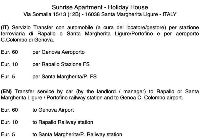 Apartment Sunrise Santa Margherita Ligure